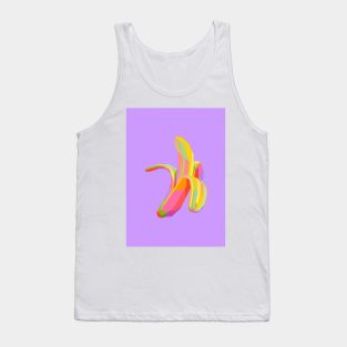 Banana Pop Art Purple Bg Tank Top